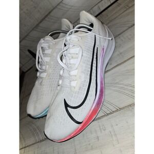 Men's 13 M Nike Air Zoom Pegasus 37 BQ9646-103 White Multi Rainbow Running Shoes